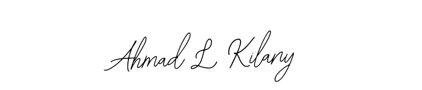 How to make Ahmad L Kilany name signature. Use Bearetta-2O07w style for creating short signs online. This is the latest handwritten sign. Ahmad L Kilany signature style 12 images and pictures png