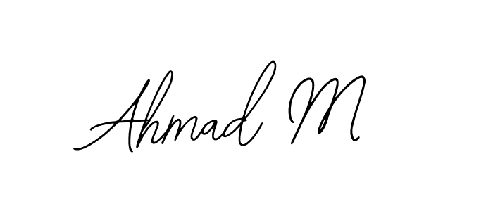 if you are searching for the best signature style for your name Ahmad M. so please give up your signature search. here we have designed multiple signature styles  using Bearetta-2O07w. Ahmad M signature style 12 images and pictures png