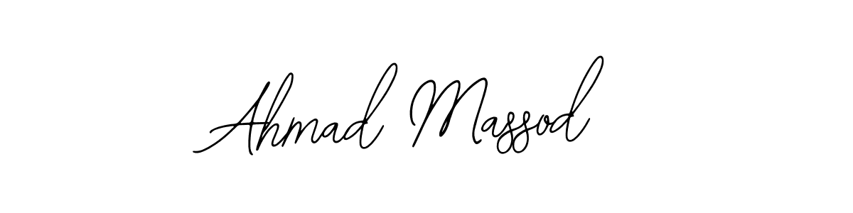 How to make Ahmad Massod name signature. Use Bearetta-2O07w style for creating short signs online. This is the latest handwritten sign. Ahmad Massod signature style 12 images and pictures png