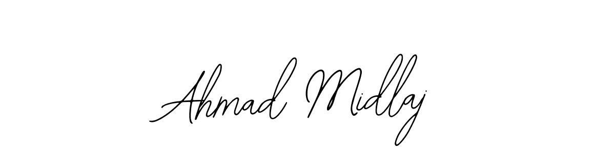 How to make Ahmad Midlaj signature? Bearetta-2O07w is a professional autograph style. Create handwritten signature for Ahmad Midlaj name. Ahmad Midlaj signature style 12 images and pictures png