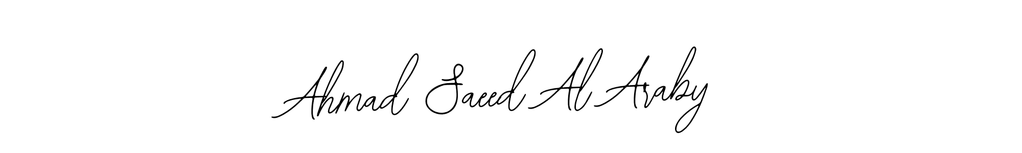 Make a beautiful signature design for name Ahmad Saeed Al Araby. Use this online signature maker to create a handwritten signature for free. Ahmad Saeed Al Araby signature style 12 images and pictures png