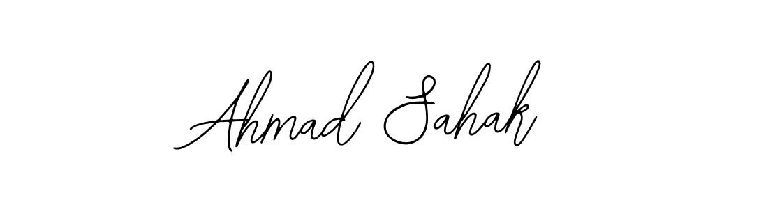 The best way (Bearetta-2O07w) to make a short signature is to pick only two or three words in your name. The name Ahmad Sahak include a total of six letters. For converting this name. Ahmad Sahak signature style 12 images and pictures png