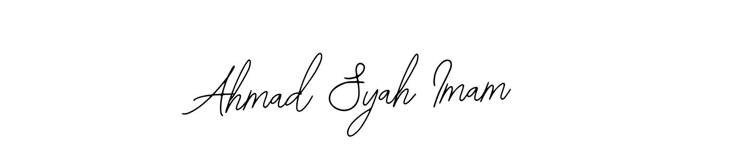 Design your own signature with our free online signature maker. With this signature software, you can create a handwritten (Bearetta-2O07w) signature for name Ahmad Syah Imam. Ahmad Syah Imam signature style 12 images and pictures png