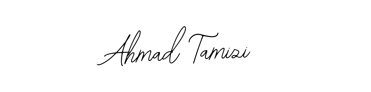 You should practise on your own different ways (Bearetta-2O07w) to write your name (Ahmad Tamizi) in signature. don't let someone else do it for you. Ahmad Tamizi signature style 12 images and pictures png