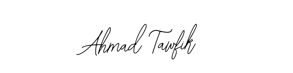 This is the best signature style for the Ahmad Tawfik name. Also you like these signature font (Bearetta-2O07w). Mix name signature. Ahmad Tawfik signature style 12 images and pictures png