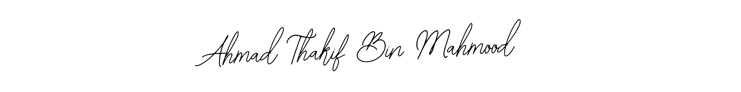 How to make Ahmad Thakif Bin Mahmood name signature. Use Bearetta-2O07w style for creating short signs online. This is the latest handwritten sign. Ahmad Thakif Bin Mahmood signature style 12 images and pictures png