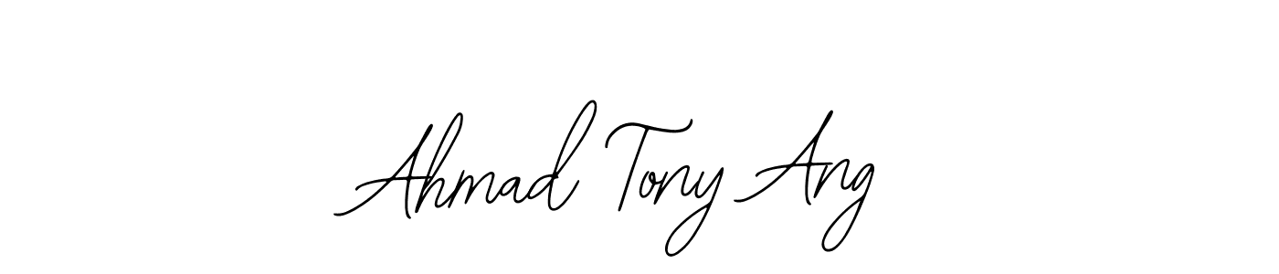 Use a signature maker to create a handwritten signature online. With this signature software, you can design (Bearetta-2O07w) your own signature for name Ahmad Tony Ang. Ahmad Tony Ang signature style 12 images and pictures png
