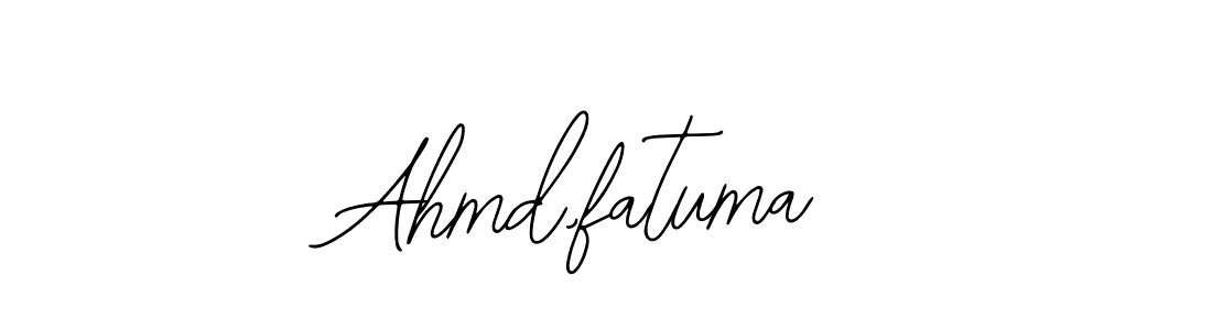 How to make Ahmd,fatuma name signature. Use Bearetta-2O07w style for creating short signs online. This is the latest handwritten sign. Ahmd,fatuma signature style 12 images and pictures png