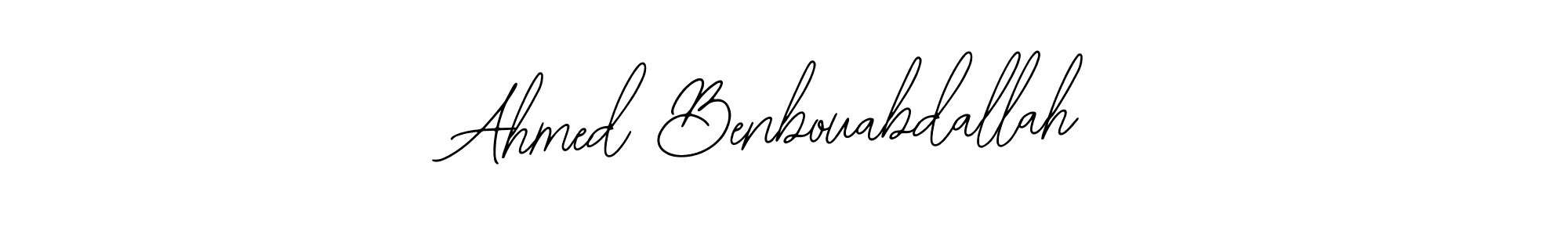 You should practise on your own different ways (Bearetta-2O07w) to write your name (Ahmed Benbouabdallah) in signature. don't let someone else do it for you. Ahmed Benbouabdallah signature style 12 images and pictures png