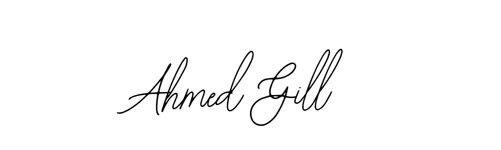 Similarly Bearetta-2O07w is the best handwritten signature design. Signature creator online .You can use it as an online autograph creator for name Ahmed Gill. Ahmed Gill signature style 12 images and pictures png