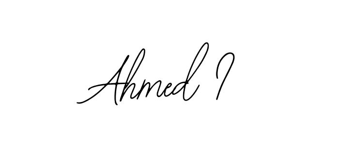 Also You can easily find your signature by using the search form. We will create Ahmed I name handwritten signature images for you free of cost using Bearetta-2O07w sign style. Ahmed I signature style 12 images and pictures png