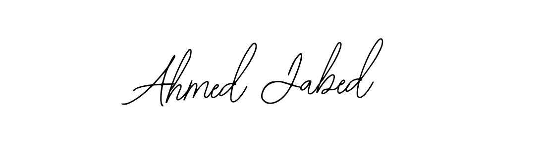 You should practise on your own different ways (Bearetta-2O07w) to write your name (Ahmed Jabed) in signature. don't let someone else do it for you. Ahmed Jabed signature style 12 images and pictures png