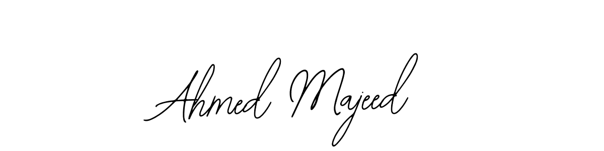 You should practise on your own different ways (Bearetta-2O07w) to write your name (Ahmed Majeed) in signature. don't let someone else do it for you. Ahmed Majeed signature style 12 images and pictures png