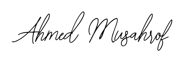 Download transparent PNG signature for name Ahmed Musahrof styled with Bearetta-2O07w font. Ready to paste directly into PDF and Word agreements. Ahmed Musahrof signature style 12 images and pictures png