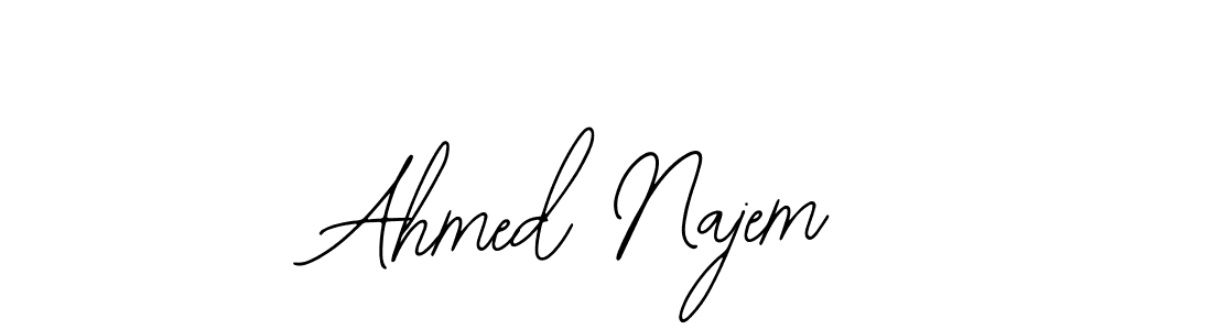 Also You can easily find your signature by using the search form. We will create Ahmed Najem name handwritten signature images for you free of cost using Bearetta-2O07w sign style. Ahmed Najem signature style 12 images and pictures png