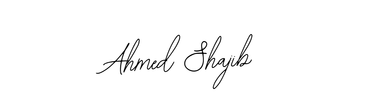 You should practise on your own different ways (Bearetta-2O07w) to write your name (Ahmed Shajib) in signature. don't let someone else do it for you. Ahmed Shajib signature style 12 images and pictures png