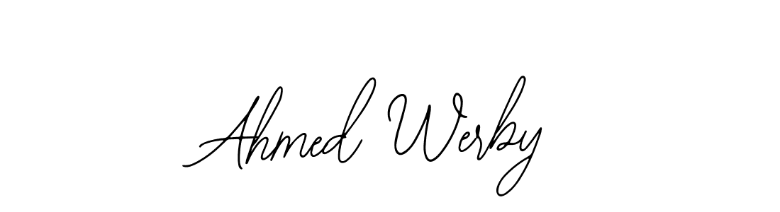 The best way (Bearetta-2O07w) to make a short signature is to pick only two or three words in your name. The name Ahmed Werby include a total of six letters. For converting this name. Ahmed Werby signature style 12 images and pictures png