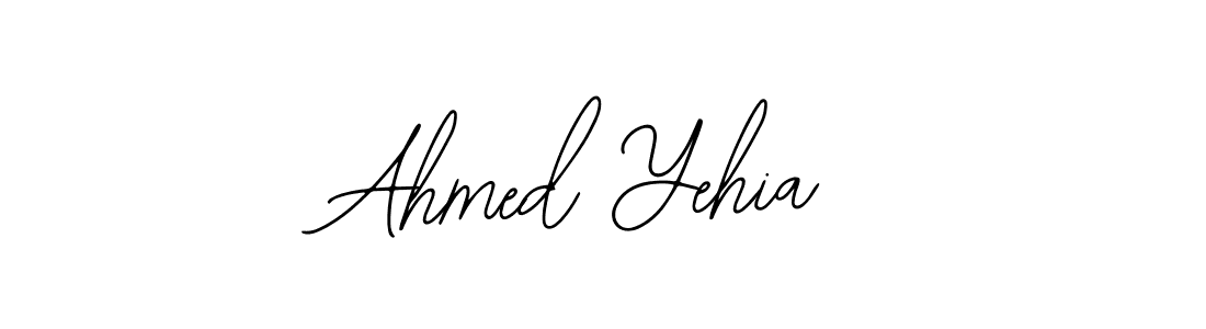 You should practise on your own different ways (Bearetta-2O07w) to write your name (Ahmed Yehia) in signature. don't let someone else do it for you. Ahmed Yehia signature style 12 images and pictures png