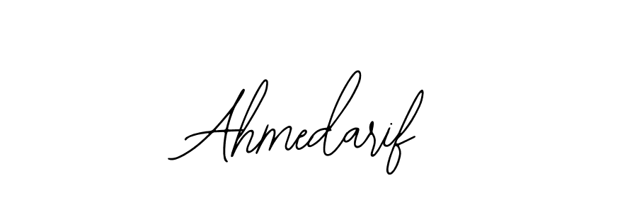 The best way (Bearetta-2O07w) to make a short signature is to pick only two or three words in your name. The name Ahmedarif include a total of six letters. For converting this name. Ahmedarif signature style 12 images and pictures png
