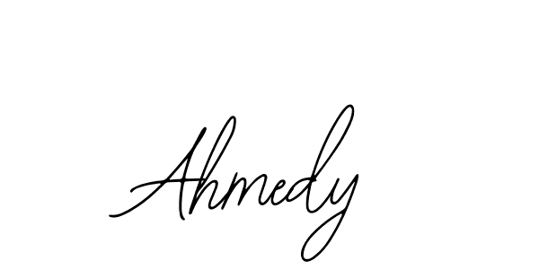 You should practise on your own different ways (Bearetta-2O07w) to write your name (Ahmedy) in signature. don't let someone else do it for you. Ahmedy signature style 12 images and pictures png