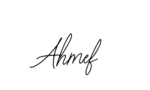 You should practise on your own different ways (Bearetta-2O07w) to write your name (Ahmef) in signature. don't let someone else do it for you. Ahmef signature style 12 images and pictures png