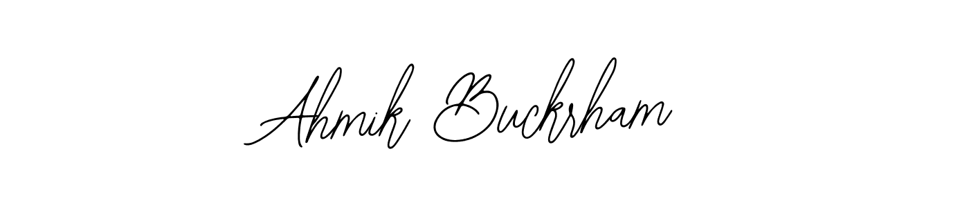 How to Draw Ahmik Buckrham signature style? Bearetta-2O07w is a latest design signature styles for name Ahmik Buckrham. Ahmik Buckrham signature style 12 images and pictures png