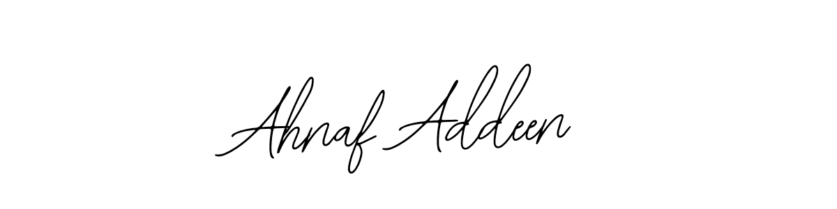 How to make Ahnaf Addeen name signature. Use Bearetta-2O07w style for creating short signs online. This is the latest handwritten sign. Ahnaf Addeen signature style 12 images and pictures png