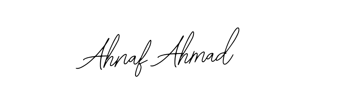 How to make Ahnaf Ahmad name signature. Use Bearetta-2O07w style for creating short signs online. This is the latest handwritten sign. Ahnaf Ahmad signature style 12 images and pictures png