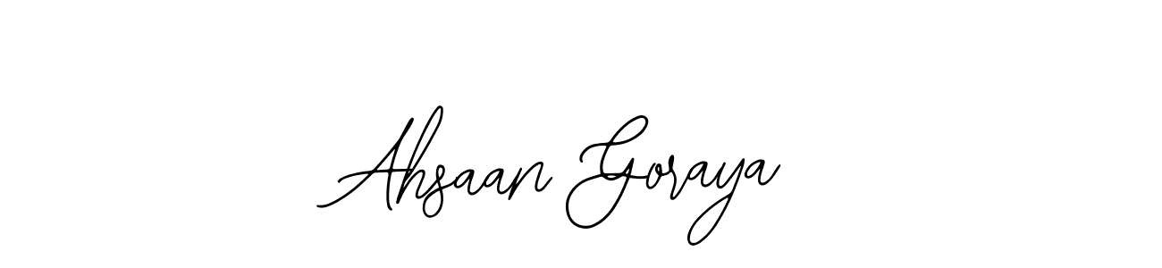 The best way (Bearetta-2O07w) to make a short signature is to pick only two or three words in your name. The name Ahsaan Goraya include a total of six letters. For converting this name. Ahsaan Goraya signature style 12 images and pictures png