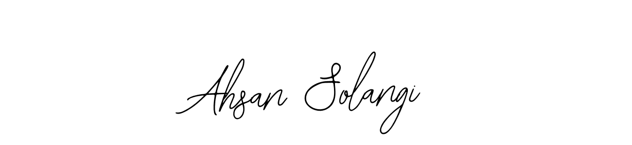 Also You can easily find your signature by using the search form. We will create Ahsan Solangi name handwritten signature images for you free of cost using Bearetta-2O07w sign style. Ahsan Solangi signature style 12 images and pictures png