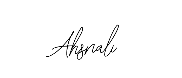 Design your own signature with our free online signature maker. With this signature software, you can create a handwritten (Bearetta-2O07w) signature for name Ahsnali. Ahsnali signature style 12 images and pictures png