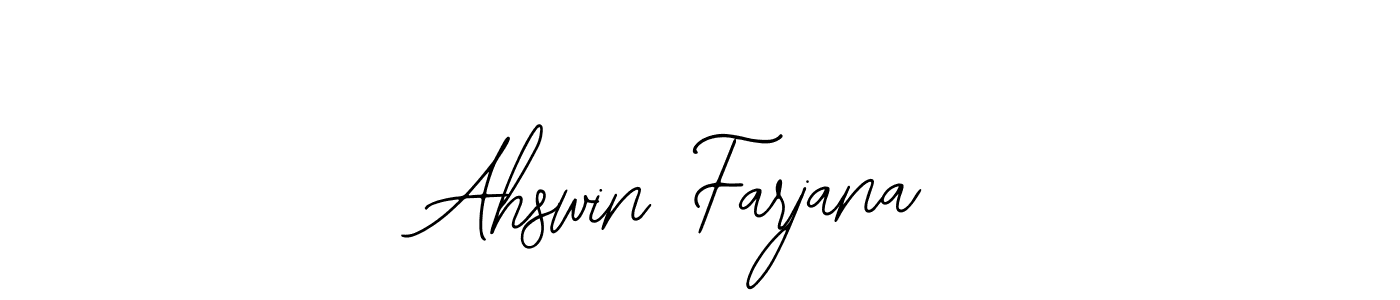 It looks lik you need a new signature style for name Ahswin Farjana. Design unique handwritten (Bearetta-2O07w) signature with our free signature maker in just a few clicks. Ahswin Farjana signature style 12 images and pictures png