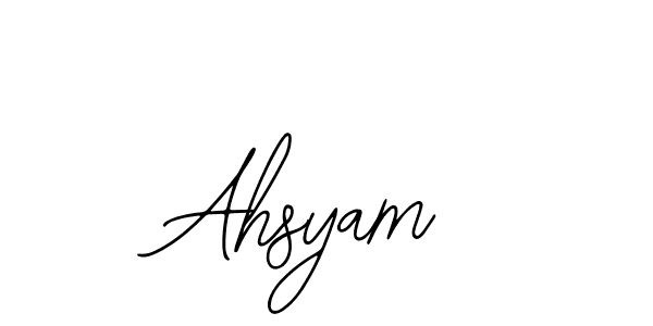 Also You can easily find your signature by using the search form. We will create Ahsyam name handwritten signature images for you free of cost using Bearetta-2O07w sign style. Ahsyam signature style 12 images and pictures png