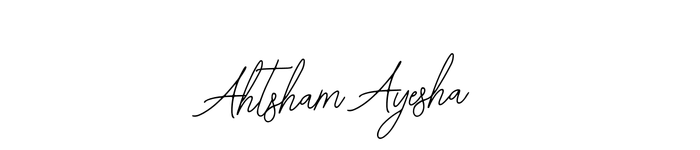 Ahtsham Ayesha stylish signature style. Best Handwritten Sign (Bearetta-2O07w) for my name. Handwritten Signature Collection Ideas for my name Ahtsham Ayesha. Ahtsham Ayesha signature style 12 images and pictures png