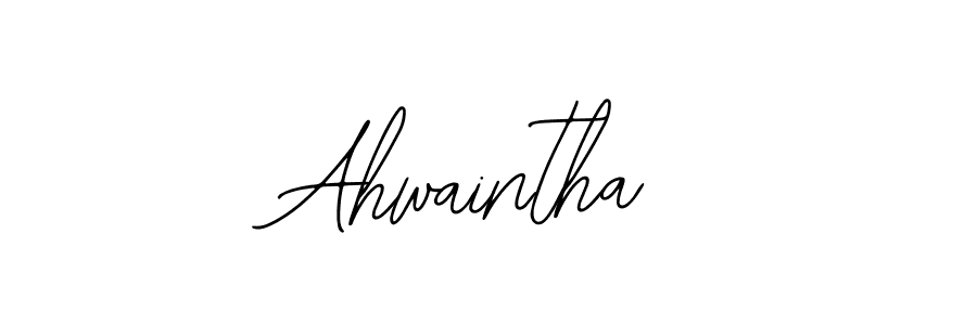 if you are searching for the best signature style for your name Ahwaintha. so please give up your signature search. here we have designed multiple signature styles  using Bearetta-2O07w. Ahwaintha signature style 12 images and pictures png