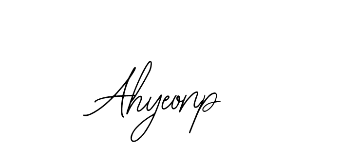 The best way (Bearetta-2O07w) to make a short signature is to pick only two or three words in your name. The name Ahyeonp include a total of six letters. For converting this name. Ahyeonp signature style 12 images and pictures png