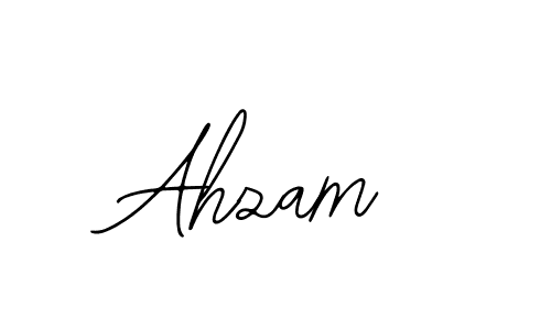 How to make Ahzam name signature. Use Bearetta-2O07w style for creating short signs online. This is the latest handwritten sign. Ahzam signature style 12 images and pictures png