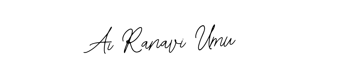 Use a signature maker to create a handwritten signature online. With this signature software, you can design (Bearetta-2O07w) your own signature for name Ai Ranavi Umu. Ai Ranavi Umu signature style 12 images and pictures png