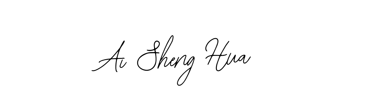 The best way (Bearetta-2O07w) to make a short signature is to pick only two or three words in your name. The name Ai Sheng Hua include a total of six letters. For converting this name. Ai Sheng Hua signature style 12 images and pictures png