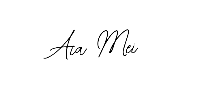 How to make Aia Mei name signature. Use Bearetta-2O07w style for creating short signs online. This is the latest handwritten sign. Aia Mei signature style 12 images and pictures png