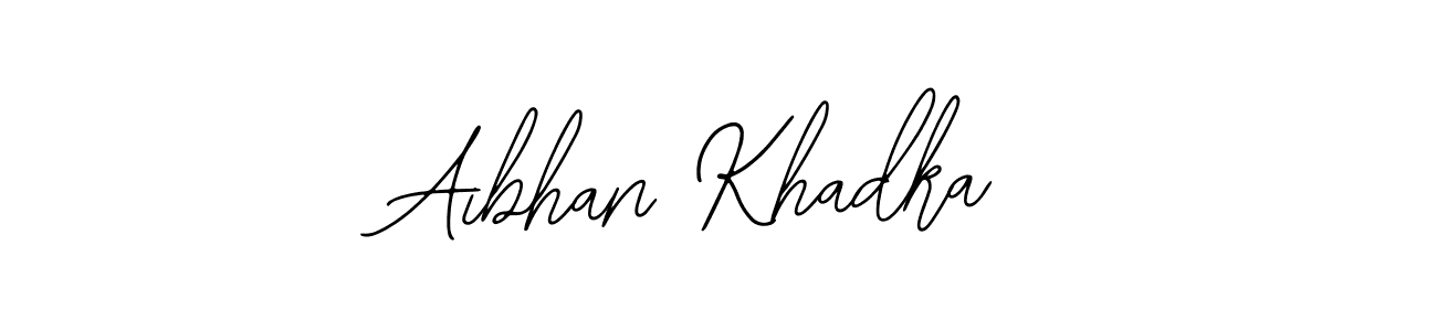 The best way (Bearetta-2O07w) to make a short signature is to pick only two or three words in your name. The name Aibhan Khadka include a total of six letters. For converting this name. Aibhan Khadka signature style 12 images and pictures png