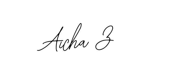 How to make Aicha Z name signature. Use Bearetta-2O07w style for creating short signs online. This is the latest handwritten sign. Aicha Z signature style 12 images and pictures png