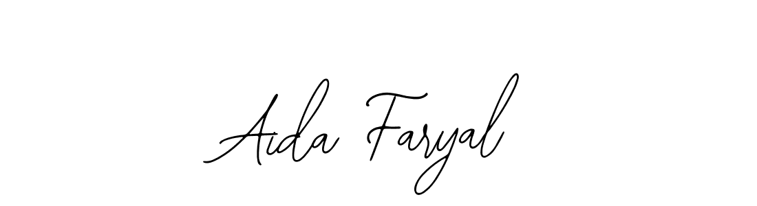 The best way (Bearetta-2O07w) to make a short signature is to pick only two or three words in your name. The name Aida Faryal include a total of six letters. For converting this name. Aida Faryal signature style 12 images and pictures png