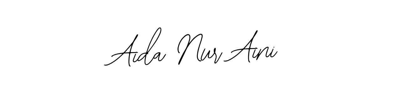 Also You can easily find your signature by using the search form. We will create Aida Nur Aini name handwritten signature images for you free of cost using Bearetta-2O07w sign style. Aida Nur Aini signature style 12 images and pictures png