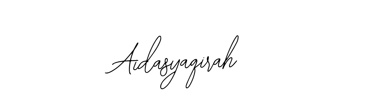 Use a signature maker to create a handwritten signature online. With this signature software, you can design (Bearetta-2O07w) your own signature for name Aidasyaqirah. Aidasyaqirah signature style 12 images and pictures png