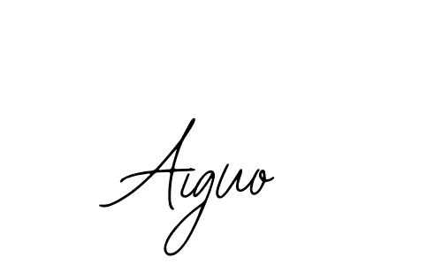 Use a signature maker to create a handwritten signature online. With this signature software, you can design (Bearetta-2O07w) your own signature for name Aiguo. Aiguo signature style 12 images and pictures png