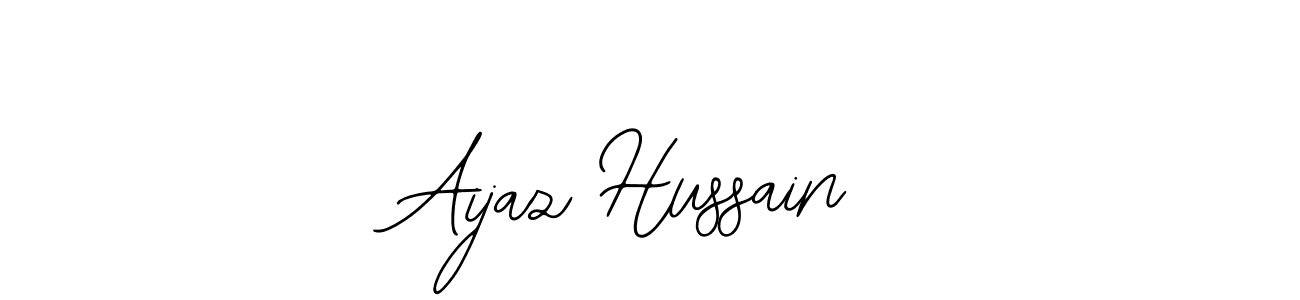 You should practise on your own different ways (Bearetta-2O07w) to write your name (Aijaz Hussain) in signature. don't let someone else do it for you. Aijaz Hussain signature style 12 images and pictures png