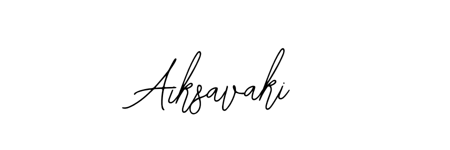 How to make Aiksavaki name signature. Use Bearetta-2O07w style for creating short signs online. This is the latest handwritten sign. Aiksavaki signature style 12 images and pictures png