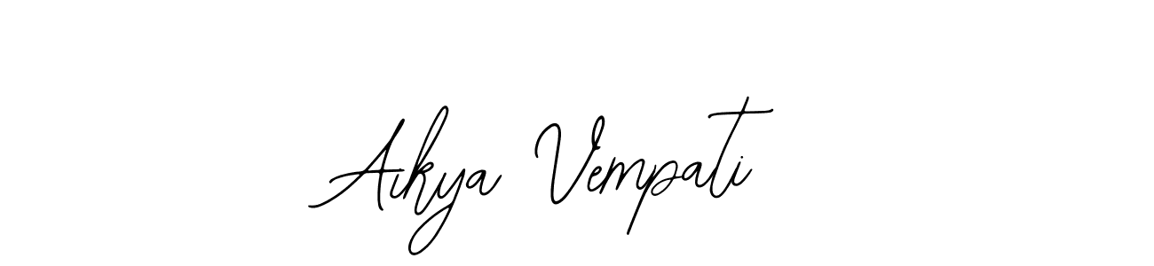 How to make Aikya Vempati signature? Bearetta-2O07w is a professional autograph style. Create handwritten signature for Aikya Vempati name. Aikya Vempati signature style 12 images and pictures png
