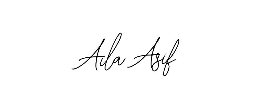 You should practise on your own different ways (Bearetta-2O07w) to write your name (Aila Asif) in signature. don't let someone else do it for you. Aila Asif signature style 12 images and pictures png